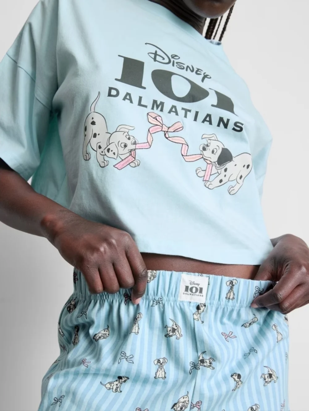 Disney 101 Dalmatians Light Blue Women Pajama Set, Primark - Picture 2 of 9